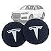 monochef Auto Sport 2.75 Inch Diameter Oval Tough Car Logo Vehicle Travel Auto Cup Holder Insert Coaster Can 2 Pcs Pack Fit Tesla Accessory
