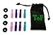 12 Pc Set of Silicone Straw Tips for Metal and Stainless Steel Drinking Straws Bonus: 4 Silencers Multi-color Food-Grade Straw Covers and Silencers