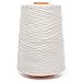 Linen Yarn Cone - 100% Flax Linen - 1 LBS - White Yarn - 1-PLY, 2-PLY, 3 PLY, 4-PLY - Sewing Weaving Crochet Embroidering (3-PLY)