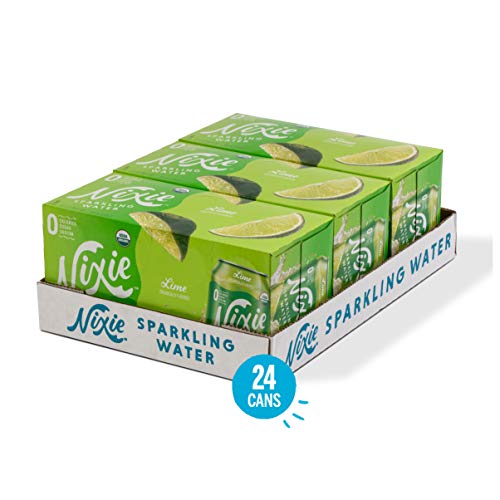 Nixie Sparkling Water, Lime 12 fl oz cans, 24 pack Organic, NonGMO
