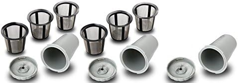 Reusable K Cup Replacement Filter Value Set Includes 3 Holders and 6 Mesh Filter Baskets - Fits B30 B40 B50 B60 B70 K10 K45 K65 K75