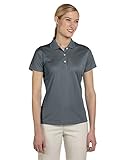adidas A131 Ladies ClimaLite Basic Polo - Lead & Black, XL