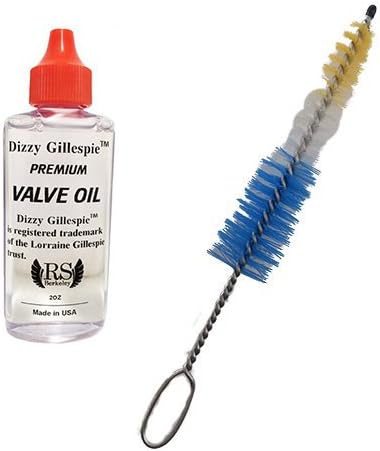 Dizzy Gillespie Euphonium Mouthpiece Cleaning Brush - Mouthpiece Cleaner for Better Tone Production & Valve Oil Pack
