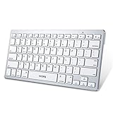 VicTsing Ultra-Slim Bluetooth Keyboard, Portable Wireless Keyboard Support iOS (iPhone, iPad), Android, Windows, Mac Computer, Laptop, Tablet, Smartphone and Other Bluetooth Enabled Devices -White