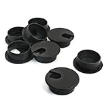 uxcell Plastic Office Round Computer Desk Cable Grommet Hole Cover 35mm 8pcs Black