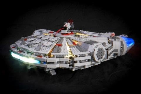 millennium falcon lego lights