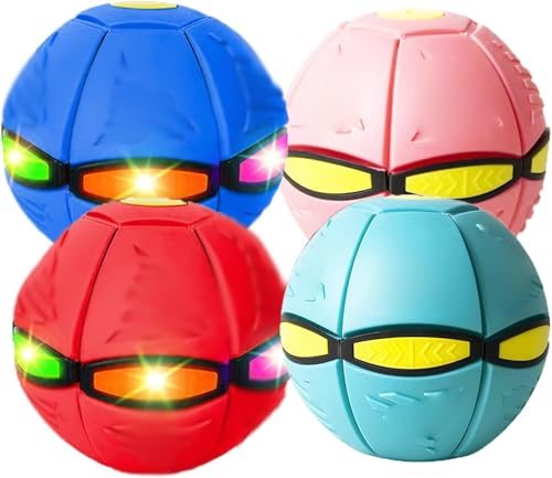 mcgotasy Magic Ball, Pop up Ball, Magic Bouncing Ball, Children's Bouncing Balls, Magic Flying Saucer, Bouncy Balls, Parent-Child Interaction (4PCS, Lights)