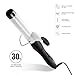 Spaire Curling Iron Wand Ceramic Temperature Control with LCD Hair Curler Adiabatic Head PTC Fast Heating Hair Styler Diameter 25mm for Home, Traval, Salon ( Black & White )