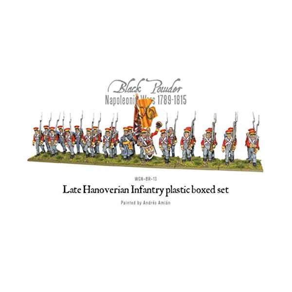 WGN-BR-13A - Kriegsherr Spiele - Napoleonische Kriege - 24x Hannoveraner Infanterie - 28mm Schwarzpulver-Miniaturen – Bild 3