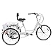 DoCred Adult Tricycle Trike 7 Speed Three-Wheeled Bike, 26 Inch Adult Tricycles Cruiser Bikes w/Low Step-Through Aluminum Frame Wide Handlebarthumb 3
