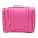 SumnaconUnisex Travel Toiletry Bags Organizer, Washable Bathroom Storage Hanging Cosmetic for Household Business Vacation, Multi Compartments, Portable Hanging Hook, Waterproof Lining (Pink)