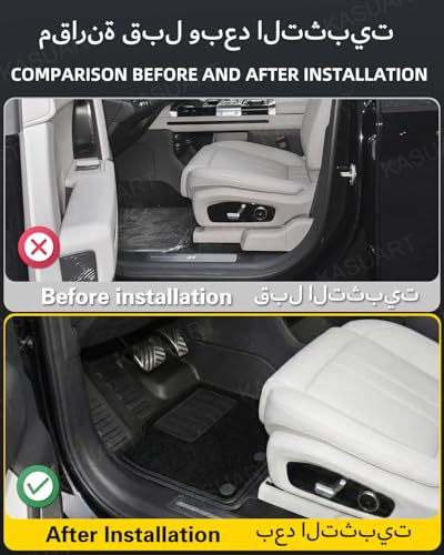 KASUART Car Floor Mat Compatible with Jetour G700 2025-2026 TPE 6Seats All Weather Protector Double Layer Car Foot Mats Waterproof Anti-Dirty Rubber Mat Jetour G700 Interior Accessories