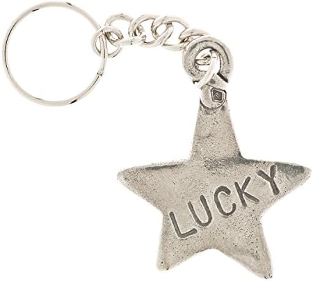 Lucky Star Pewter Key Ring