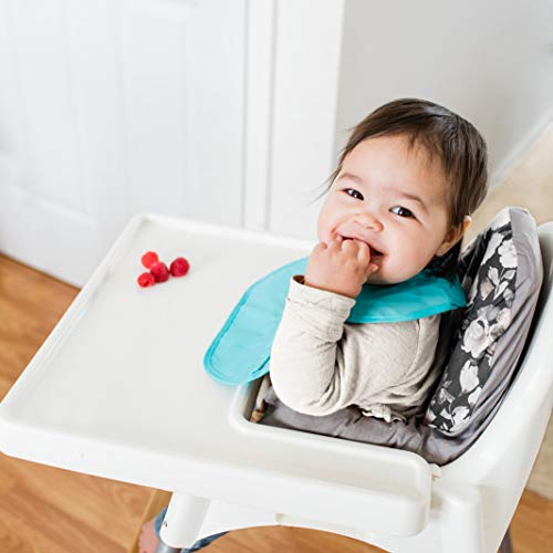 green sprouts Snap and Go Easy-wear Bibs for Baby & Toddler (3 pk) | Protection for Messy Eaters | Flipped Pocket, Easy Clean