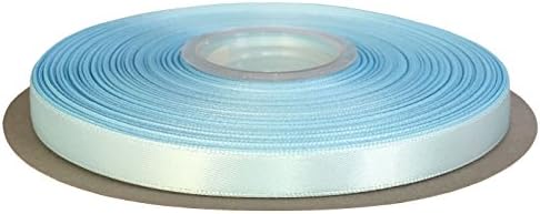 Duoqu 1/4 inch Wide Double Face Satin Ribbon 50 Yards Light Blue