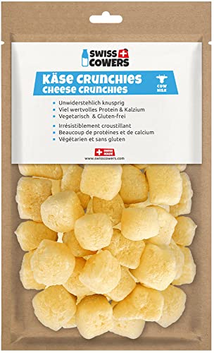 Swiss Cowers Friandises au Fromage pour Chien - Friandises croustillantes 100% Naturelles pour Petits Chiens en véritable Lait Suisse de qualité