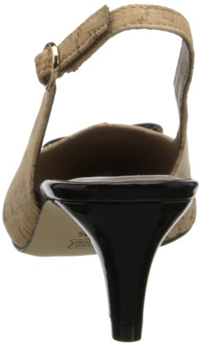 VANELi Women's Tiffany Spectator Pump,Natural Cork/Black Smack Met Patent,6.5 M US - Thumbnail 2