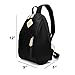 ECOSUSI Women Daypack Outdoor Sling Chest Bag Small Nylon Backpacks for College Girls Fashion Travel Bag, Black