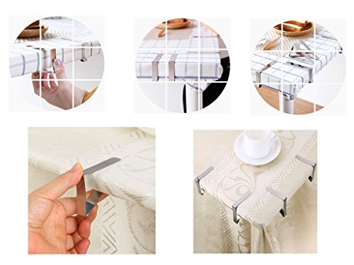 levylisa Pack of 24 Stainless Steel Tablecloth Clips for 1.7 inch Thick Tables Outdoor Picnic Metal Tablecloth Clamps,Drawing Board Clips