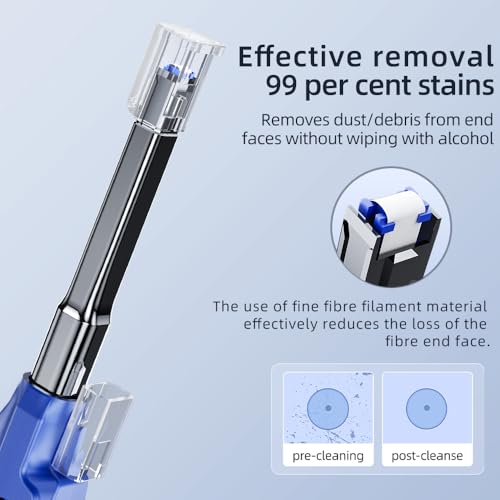 NovaGrowth Fiber Optic Cleaner for MTP/MPO Connector, Over 500 Times Cleans,Fiber Endface Cleans & Optical Connector Cleans(Blue)