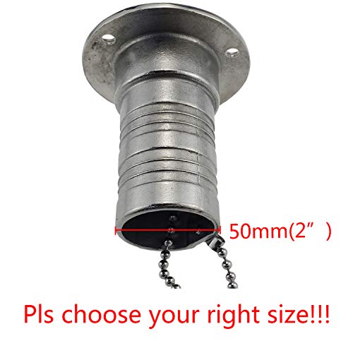 keehui Mirror- Polished /316 SS for 2''(50MM) Marine Boat Yacht Caravan Diesel Tank Deck Fill Filler with Key Cap and Key