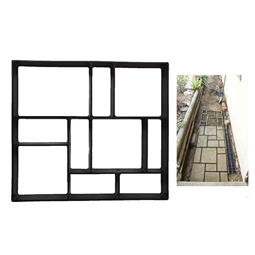 Pavement Mold Garden Walk Pavement Concrete Mould DIY Manually Paving Cement Brick Stone Road Concrete Molds Pathmate Moulds 7 Type 1pc