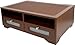 Victor Midnight Black Collection B1130 Wood Printer Stand with Two Drawers and Two Storage Slots, No Assembly Required, Mocha Brown