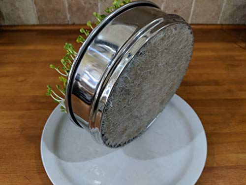 Stainless Steel Seed Sprouting Tray-8 Inch Stackable Sprouter Kit for Growing Fresh Organic Broccoli Sprouts, Wheat Grass, Alfalfa Seeds, Fenugreek, Mung Beans and More (Seeds not Included)