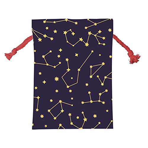 tolbert wisfins Drawstring Christmas Bag Constellations Stars Gift Bags Santa Sack for Christmas Wedding Party