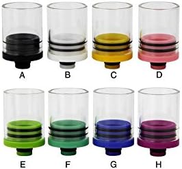Super Wide Bore 510 Plastic & Glass Drip Tip For Electronic Cigarettes And Vaping Devices - No Nicotine (B - White)