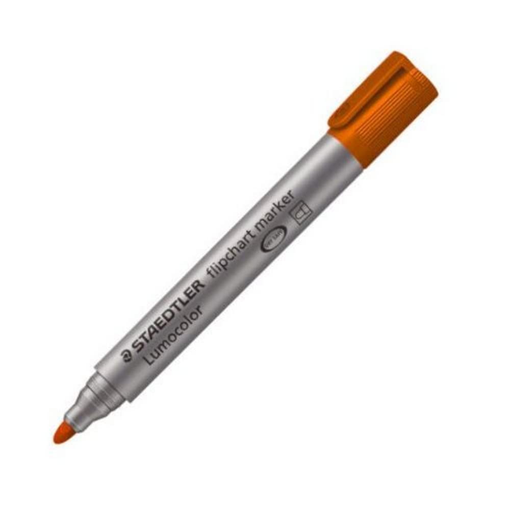 Staedtler Lumocolor 356 – Marcador Pizarra Papel punta redonda 2 mm, color naranja