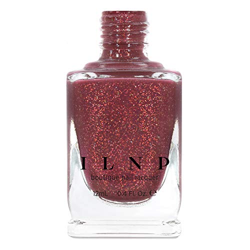 ILNP Cross My Heart - Crisp Rustic Red Holographic Jelly Nail Polish