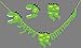 Dinosaur Happy Birthday Banner + Make-a-dinosaur Sticker Set - Dino Jungle Jurassic Garland Party Supplies Decorations (Green)