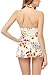 Women's One Piece Ruched Pushup halter Swimdress Slimming Tummy Control Swimsuit