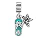 ZaneGear Lifequeen Beach Charm Flip Flop Flip Flop Charm Beads for Bracelet Starfish