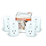 SYLVANIA General Lighting 75591 Sylvania ZigBee Indoor Smart Plug, Works with SmartThings, Wink, Echo Plus, Hub Needed for Amazon Alexa and The Google Assistant, 4 Pack