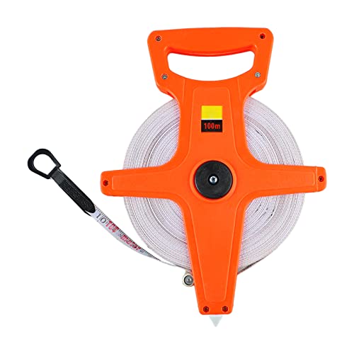 Open Reel Measuring Tape 100meter Fiberglass Measuring Tape for Carpenter, Construction, Workshop, Building, Projects