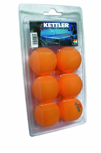 Kettler Table Tennis Balls, 40 mm Regulation Size: 3 Star Rating, Orange, 6 Pack
