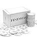 FINDMAG 12 Pack Strong Neodymium Disc Magnets with Double-Sided Adhesive, Powerful Permanent Rare Earth Magnets, Fridge, DIY, Building, Scientific, Craft, Office Magnets, 1.26