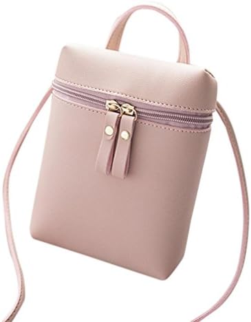 Women Crossbody Bag, Hot Sale! Tloowy Teen Girl Fashion Faux Leather Shoulder Bag Small Handbags Phone Purse (Pink)