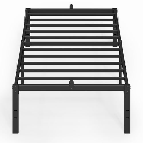 VASAGLE Doppelbettgestell, Metallbett, 90 x 200 cm, Unterbettaufbewahrung