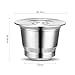 MG Coffee 2 pcs Stainless Steel Reusable Nespreesso Capsule Permanent Coffee Pod Holder Compatible for Nespreesso Original Line Machines（NOT ALL） (Silver)