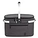 ALLCAMP Large Size Insulated Cooler Bag Folding Collapsible 22L Picnic Basket Cooler with Sewn in Frame (Black)