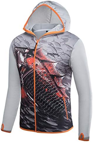 POKEE Fishing Clothing Men Breathable Sun UV Protection Outdoor Sportswear Clothes Fishing Shirt