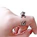 ClothingLoves Women's Cute Pug Burnished Adjustable Wrap Ring