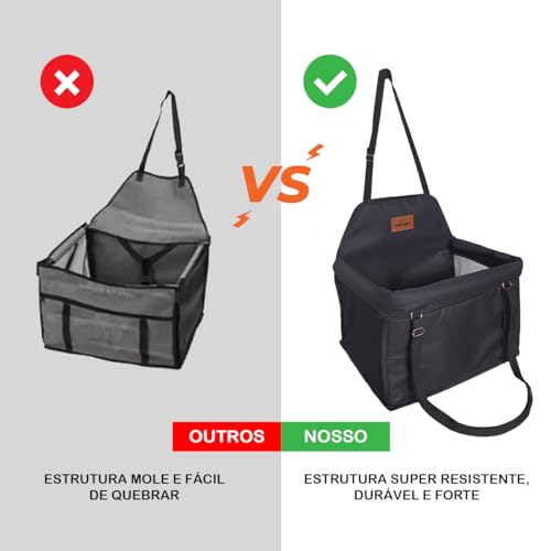 Cadeira Para Pet Assento Carro Seguro Até 15kg Ganhe Coleira