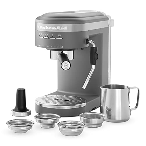 KitchenAid SemiAutomatic Espresso Machine KES6403, Matte Charcoal Grey