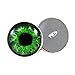 Glass Eyes for Dolls with Loops 16mm Green Iris Pupils Glass Eye Cabochons for Fantasy Art Doll Stuffed Animal Soft Sculptures or Jewelry Making Crafts Set of 2