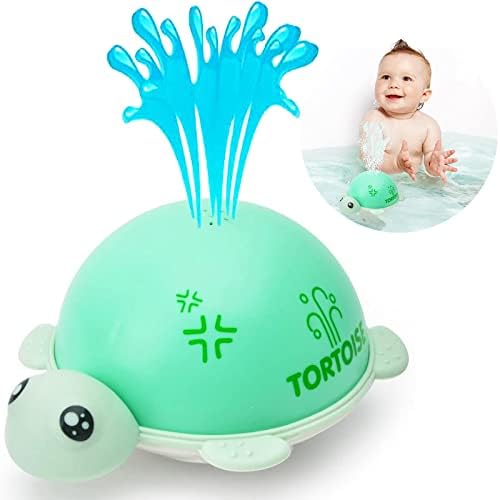 Baby Bath Toys, ELECDON Tortoise Induction Spray Water Toy with LED Light Up Sprinkler Toy for