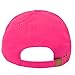 Washed Low Profile Cotton and Denim Baseball Cap (HOT PINK),One Size